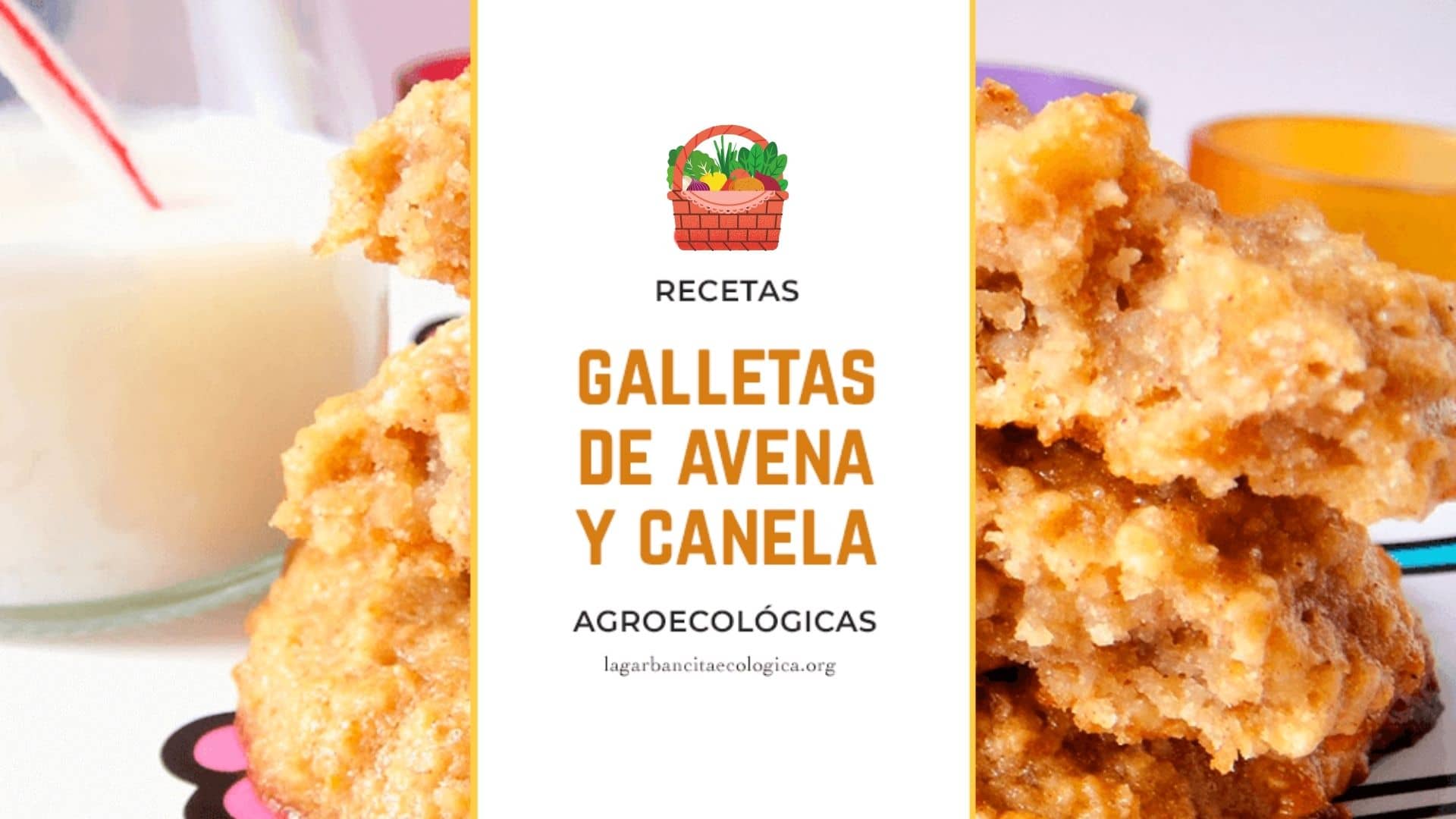 Galletas de avena y canela y un vaso de leche